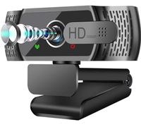 iFoulki HD 1080p USB Webcam with Microphone, Autofocus, Privacy Cover, 90° Wide Angle, Plug & Play, for Video Calls, Gaming and Streaming, Compatible Windows, Linux, Mac