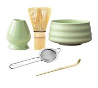 IFQKNUYL Matcha Kit, 5 Piece Matcha Tea Set, Matcha Whisk, Matcha Bowl, Chasen Holder and Matcha Spoon, Matcha Tea Kit for Office and Tea Room