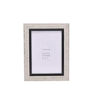 iFrame by IMPRESSIONS® Grey Finish Photo Frame | Freestanding Textured Frame for Tabletop Display | Stylish Home Decor and Gift Idea (Grey, 5X7)