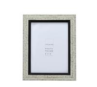 iFrame by IMPRESSIONS® Grey Finish Photo Frame | Freestanding Textured Frame for Tabletop Display | Stylish Home Decor and Gift Idea (Grey, 6X8)