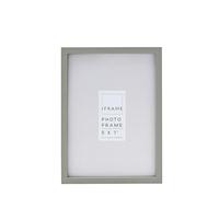 iFrame Grey Wooden Photo Frame 5" x 7" | Minimalist Picture Frame for Wall or Tabletop Display | Modern Matt Grey Home Décor Frame for Portrait or Landscape Orientation
