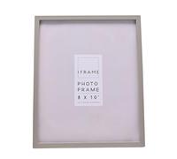 iFrame Grey Wooden Photo Frame | Minimalist Picture Frame for Wall or Tabletop Display | Modern Matt Home Décor Frame for Portrait or Landscape Orientation (Grey, 8X10)