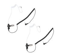 IFREQTECH 2 Pack-3.5mm Listen Only Surveillance Earpiece, Covert Transparent Acoustic Tube Headset for Two-Way Radio Speaker Mic for Police Security and Law Enforcement Use (Single-Wire Design)
