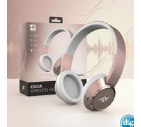 iFrogz Coda Wireless Bluetooth On-Ear Headphones with Built-In Microphone, Rose