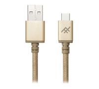 iFrogz UniqueSync Braided USB A to C Fast Charge Cable Gold 1m