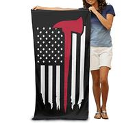 iftoday Dragonfly Print Large Oversized Beach Towel Highly Absorbent Microfiber Bath Towel Quick Dry Blanket for Kids and Adults Gift (52" X 32") (American Flag Firefighter, One Size)