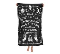iftoday Magic Ouija Board Beach Towel for Adults Kids Black Tarot Skull Sun Moon Gothic Quick Drying Bath Pool Towels Soft Sand Proof Highly Absorbent Beach Accessories - Oversized 31.5x51.2 Inches