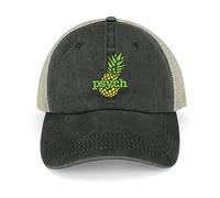 iftoday Psych Pineapple Denim Baseball Cap Vintage Adjustable Hollow Out Sun Visor Hat