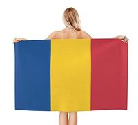 iftoday Romanian Flag Microfiber Beach Towels for Adults Sand Free Travel Towel Large Fast Drying Lightweight Oversized Bath Towels Absorbent Gym Shower Towels