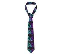 iftoday Suicide Prevention Awareness Necktie for Men Funny Tie Polyester Textile Soft Neck Ties for Weddings Party