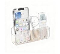 IFUDE Adhesive TV Remote Control Holder Transparent TV Holder for Bedside Wall Caddy Storage Organizer, Clear Controller Holder Storage Box