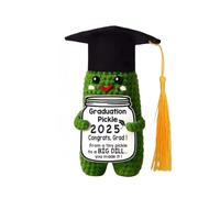 IFUDE Graduation Pickle Funny Handmade Crochet Grad Gifts for Him Her - Cute Congrats Class of 2025 High School College Graduation Gifts