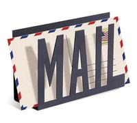 IFUDE Mail Holder Countertop Envelope Organizer Mail Holder Cutout Mini Letter Rack Envelope Metal Sorter for Desktop Home Entryway Living Room Decorative shelf