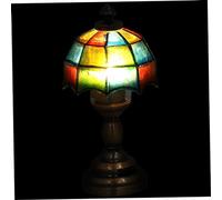 ifundom 1:12 Scale Miniature Umbrella Led Desk Lamp Diy House Lighting Metal Plastic Beautiful Detail Replaceable Battery