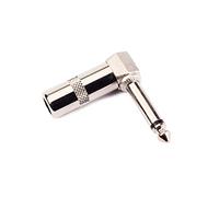 ifundom 1/4 6.3mm Right Angle Male Mono Guitar Jack Plug Connector in Silver Metal Sturdy Guitar Cable Adaptor into Right Angle Excellent Performance