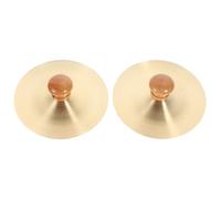 ifundom 1 Pair Copper Finger Cymbals for Dance and Celebrations, Mini Percussion Cymbals Easy to Handle Design, Lightweight and Portable Traditional Musical Instrument