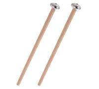 ifundom 1 Pair Metal Percussion Sticks for Xylophone with Wood Handle and Oval Flat Head, Versatile Application for Education and Personal Practice, Sturdy Metal Head Construction