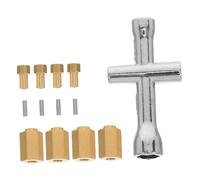 ifundom 1 Set Brass Bonder Wheel Hub Extension Nut Wheel Hexagon Adapter Hexagon Wheel Hub Remote Control Car Wrench Hexagon Wheel Axle Hub Hexagonal Hub Adapter Mini Spanner Metal Golden