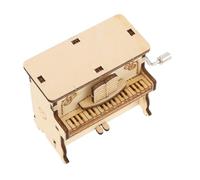 ifundom 1 Set DIY Wooden Musical Box Puzzle Assembled Piano Model Educational Craft for Activity Christmas