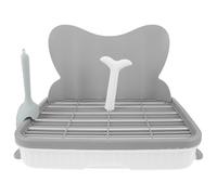 ifundom 1 Set Dog Potty Tray: Puppy Litter Box - High-Wall Dog Pee Pad Holder with Center Post - Mess-Free Indoor Pet Toilet for Small/Medium Pets - Protect Floors