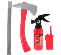 ifundom 1 Set Fire Fighting Toy Fireman Gear Pretend Fireman Axe Toy Fireman Cosplay Prop Fire Fighter Toy Simulation Fire Extinguisher Firefighter Accessories Fireman Pretend Play Plastic