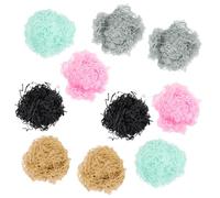 ifundom 10 Bags Crinkle Cut Shredded Paper Filler for Large Boxes and Candy Basket Wrapping, Multi-Color Raffia Grass Paper Shreds for Packaging and Party Supplies