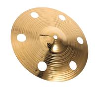 ifundom 10-inch Alloy Drum Set Trash Cymbal with Holes, Perforated Gold Finish Crash Cymbal for Quick Rhythm Changes and Crisp Waterdroplet Tones, for Jazz and Practice Sessions
