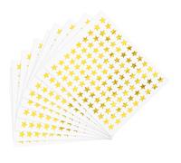 ifundom 100 Sheets Golden Star-shaped Reward Stickers, Safe Paper Material, Decorative Pentagram Stickers for School, Parties and Craft Activities