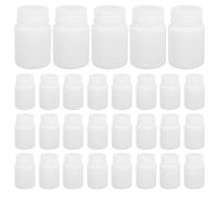 ifundom 100Pcs 50Ml White PE Plastic Pill Bottles with Airtight Screw Caps, Mini Capsule Medicine Containers for Vitamins, Tablets, and Travel Storage