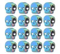 ifundom 100pcs Colorful Large Hole Skull Beads Stainless Steel Skeleton Head Spacer Beads for DIY Bracelet Necklace Jewelry Making Halloween Accessories