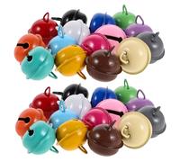 ifundom 100pcs Colorful Pet Collar Bells with Clear Jingle Sound for Dogs and Cats Candy-colored Mixed Craft Bells for Training Home Decor and Xmas Party Favors