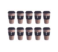 ifundom 100pcs Decorative Wood Buttons for Sewing Unique Milk Tea Cup Shape, Creative Design, Lightweight and Practical Fasteners for Handbags and Backpacks DIY Projects