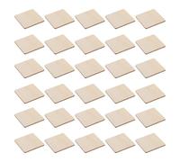 ifundom 100pcs DIY Blank Wood Squares 2x2 Unfinished Carvable Wood Pieces 1/8" Thick for Crafts Home Decor Ornaments and Ornament Cutouts