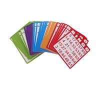 ifundom 100pcs Five-Color Paper Bingo Game Cards Set with 20 Cards Each Color, Thickened Sheets for Family Entertainment and Party Supplies, Suitable for Holiday and Summer Party Games