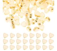 ifundom 100pcs Heart Earring Backs Silicone Secure Earring Plugs Lightweight Easy to Use Fashion Golden Accessories for Jewelry Making and Home DIY Practice
