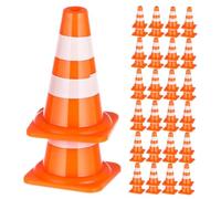 ifundom 100pcs Mini Traffic Cones - Tiny Simulation Road Parking Signs Plastic Traffic Roadblock Toy for Kids Construction Theme Party Favors
