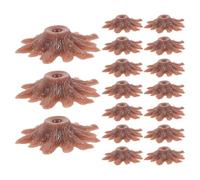 ifundom 100pcs Miniature Tree Holder Plastic Bases for Model Railroads with Easy Installation and High Durability, Coffee Colour, Realistic Design for Urban Planning and Model Displays
