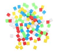 ifundom 100Pcs Small Plastic Cubes Building Blocks Practical Teaching Tools for Math Geometry Learning Colorful Educational for Classroom Use