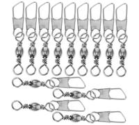 ifundom 100pcs Stainless Steel Fishing Swivels with Snap Connectors Durable Rolling Bearing Design Corrosion Resistant Saltwater Tackle Accessories for Line Connection and Hook Fishing