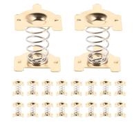 ifundom 100set Battery Contact Replacement Metal Plate Brass Material and Golden Colour, Simple Installation and Stable Connection for Battery-powered Things and Remote Control Battery
