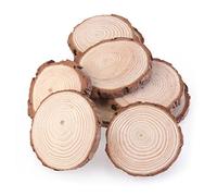 ifundom 10pcs 7-9cm Mini Wood Log Slices Discs with Fine Polishing Both Sides, Timber Material for DIY Crafts and Wedding Centerpieces, Multipurpose Small Log Slices for General Crafting