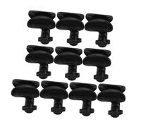 ifundom 10pcs Adjustable Black Plastic Mic Holder Clips Spring Microphone Clamps for Broadcasting Podcasting Recording Studio and Stage Performance