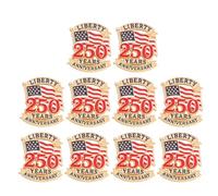 ifundom 10pcs American Flag Lapel Pins - 250th Independence Day Memorial Day Badge Set - Patriotic Brooches for Women Veterans, Commemorative Usa Flag Accessories