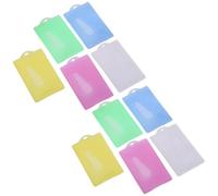 ifundom 10pcs Candy Color Card Sleeves Set with Holes Translucent Bus Card Protector Id and Holder Work Badge Covers for Travel and Daily Use