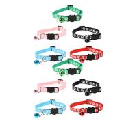 ifundom 10pcs Cat Collar Bell for Kitten Adjustable Collar Paw Print Strap Cute Cartoon Design for Small Kittens for Holiday Events