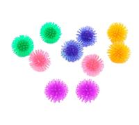 ifundom 10pcs Cat Interactive Ball Kitten Teaser Plastic Soft Spiky Design Strengthen Owner-cat Bond Protect Furniture Indoor Use Random Color