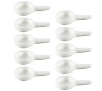 ifundom 10pcs Ceramic Tealight Spoon Candle Holder with Handle Spoon Shape for Holding Candles and Tower Incense, Heat Resistant Home Decor for Dining Room and Kitchen