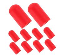 ifundom 10pcs Drumstick Tips Silent Mute Dampeners for Clack Practice Easy Installation Compatible Various Drumsticks Durable Red Protection