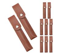 ifundom 10pcs Faux Leather Tweezer Pouch Case Eyelash Extension Tool Organizer Travel Storage Bag for Professional Lash Grafting and Tweezers Holder