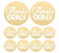 ifundom 10pcs Graduation Cake Toppers Acrylic Mirror round Cupcake Decorations with Unique Design for Parties and Gatherings, Easy and Convenient to Use